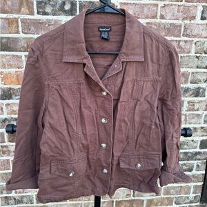 Women's Brown Northcrest Jacket like Blazer with pockets 14/16